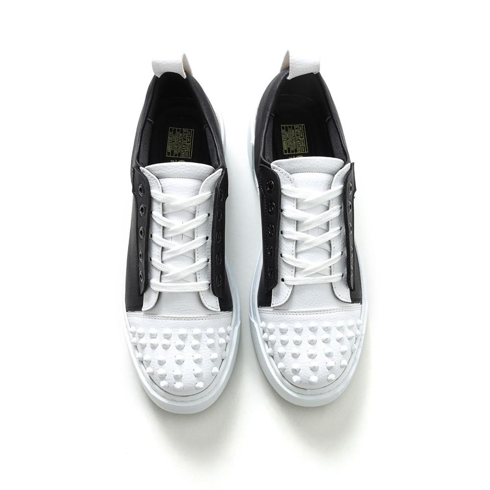 Chekich Мужская обувь Кроссовки красного цвета на шнуровке из искусственной кожи с прошивкой Удобная белая высокая подошва на лето и весну Повседневная спортивная обувь CH169