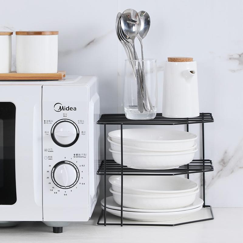 3-ярусная сушилка для посуды, кухонный органайзер, угловая полка, полка для хранения кастрюль без сверления, настольная полка, полка для хранения под раковиной