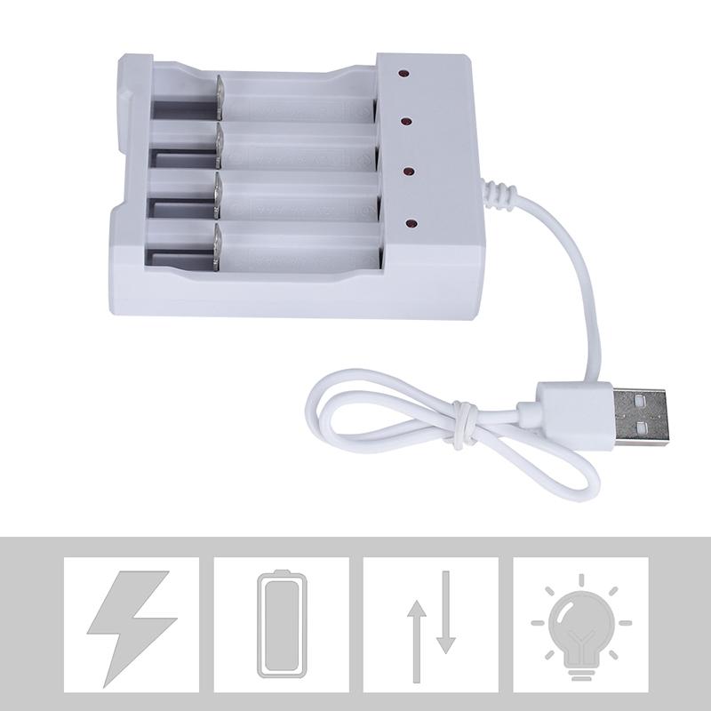 4 слота USB быстрая зарядка Aaa и Aa зарядное устройство защита от короткого замыкания