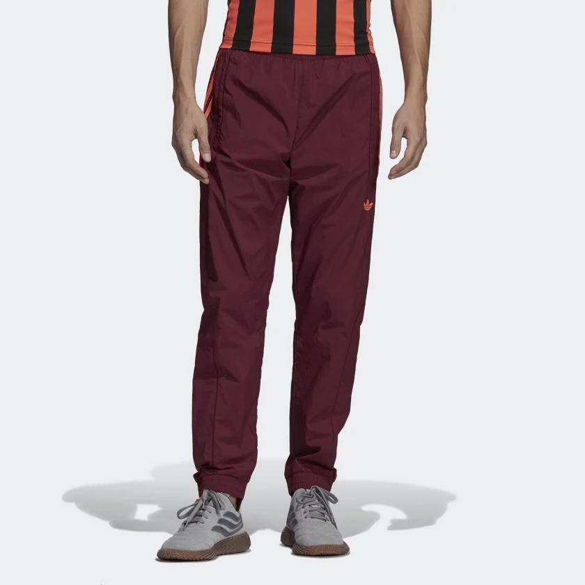 adidas Мужские тканые спортивные брюки Originals Flamestrike, бордовый DU8129