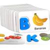 Children's Wooden Alphabet & Picture Cards for Early Education