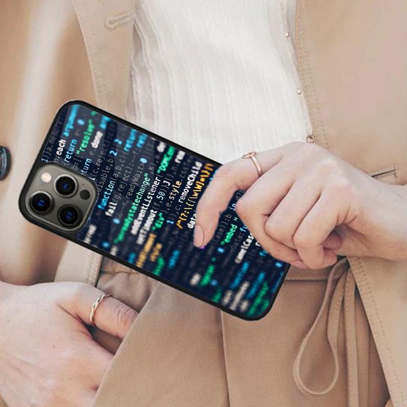 The Code design programmer Magnetic Phone Case For APPLE iPhone 17 Air 16 14 13 12 Pro Max 15 Plus Wireless Charge MagSafe Cover