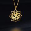 Lucktune Кулон-ожерелье с символом Ом, лотосом, чакрами йоги для женщин, нержавеющая сталь, буддийский, индуистский амулет, цепочка, ювелирное изделие, подарок