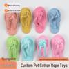 Домашние тапочки из хлопковой веревки - Прочная игрушка для собак для жевания и чистки зубов