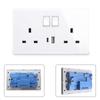 With 2 USB Charging Ports Dual Switch Socket 13 Amp 20W Fast Charging