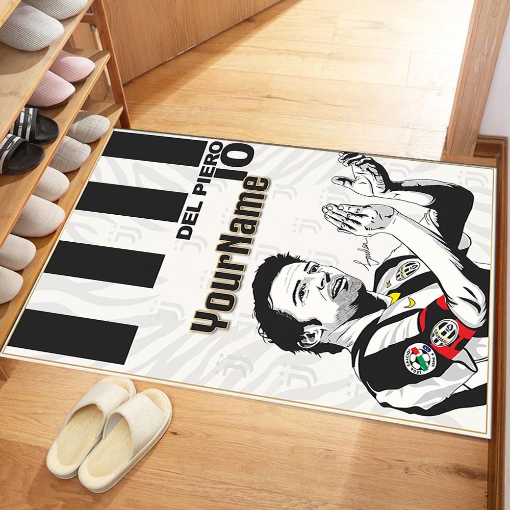 Juventus Personalized Name Area Rug Design for Dormitory Game Room Kitchen Decorate room Anti-slip Rug Anime Office Decor Wedding Party Gift