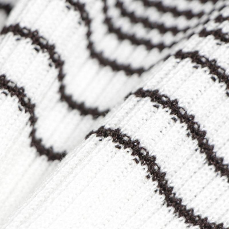 Factory cross-border foreign trade spring and summer elegant sleeveless A-shaped pullover Tencel medium and long striped knitted dress