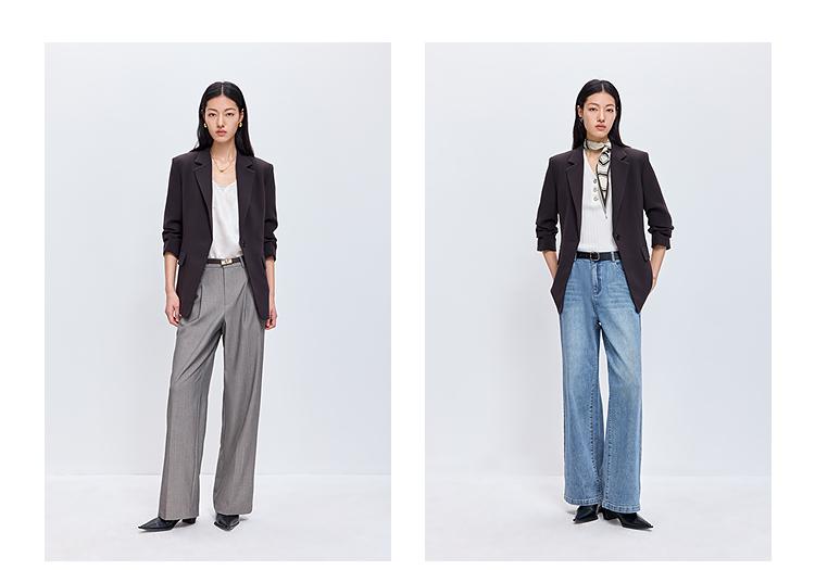 LILY Retro Old Money Mid Sleeve Suit Coat