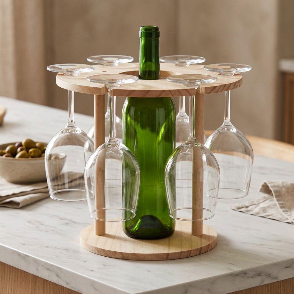 Holds One Bottle Wine Glass Holder Holds Six Glasses Wine Bottle Holder Wooden Wine Rack Bar
