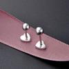 Серьги-гвоздики в корейском стиле из стерлингового серебра S925 с черным сердцем и каплей для женщин – Модный и простой дизайн