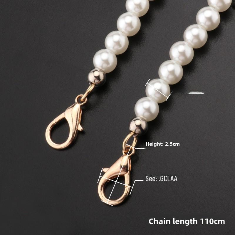 Декоративная сумка-цепочка с жемчугом и металлической цепочкой для аксессуаров своими руками