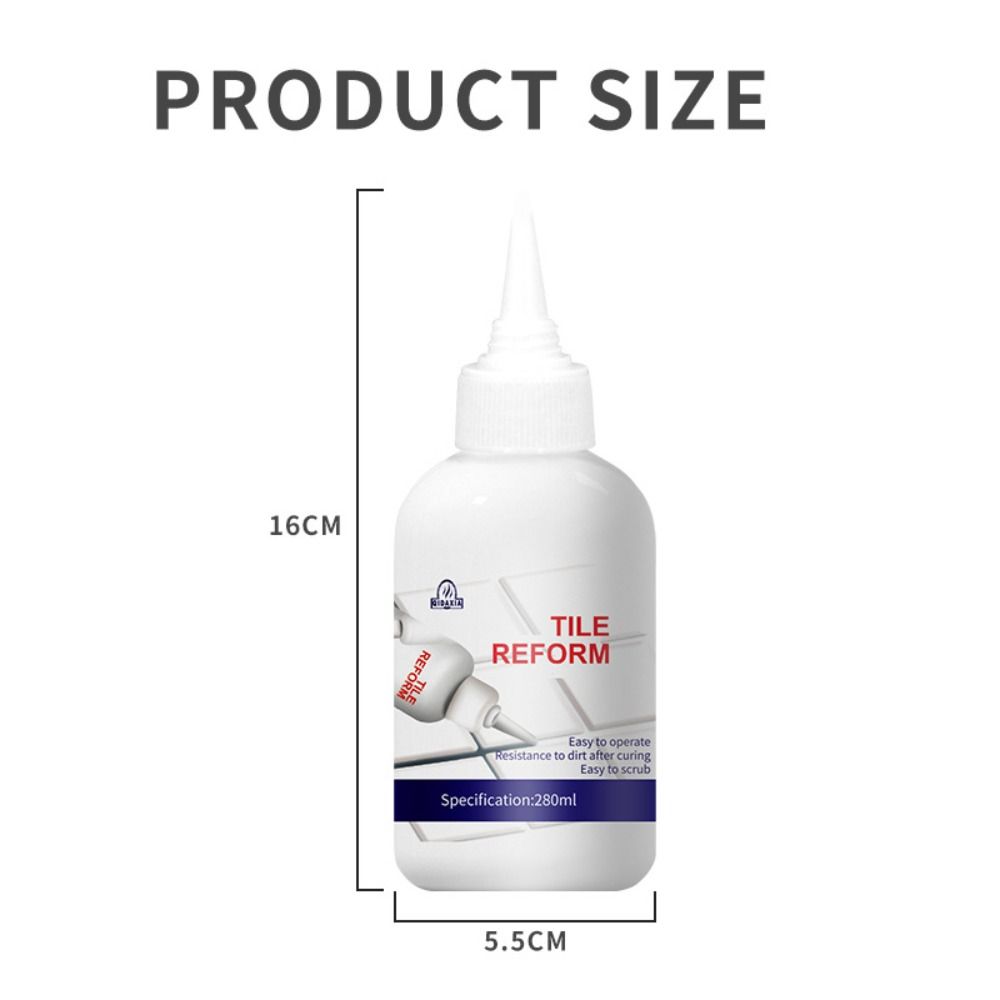 280 мл Средство для ремонта швов плитки Сильное Быстросохнущее Водонепроницаемое Затирка для керамической плитки Водонепроницаемое Устойчивое к плесени