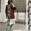 New Korean Version Ins Warm Retro Scarf Women's Autumn and Winter Versatile Fashion Student High-end Knitted Small Scarf