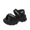 Sports Sandals Women's 2025 Summer New Platform Women's Shoes Fashion Solid Color Velcro Beach Casual Women's Sandals