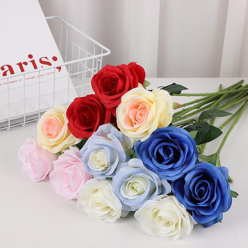 Искусственная роза из шерстяной ткани Cross-Border для домашнего и свадебного декора