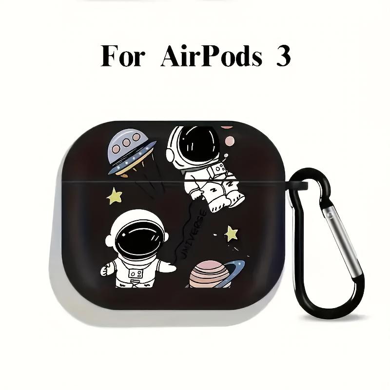 Защитный чехол для наушников с дизайном астронавта и планеты для Airpods 3 4 PRO/PRO 2/PRO 3, противоударный, матовая текстура
