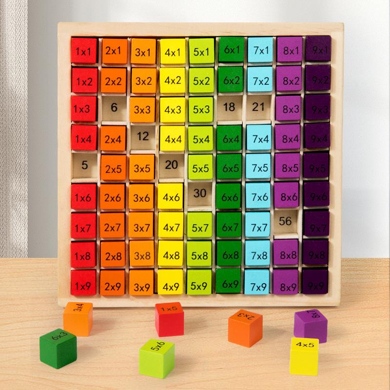 Деревянная доска для умножения по методике Монтессори — развивающая игрушка для детей.