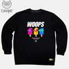 DOLDOL Woops-Mtm-83 Скейтборд Кот Персонаж Oops Лонгслив Толстовка