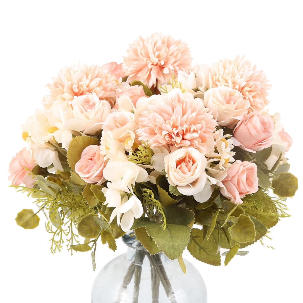 4 шт. поддельные гортензии розы искусственный шелковый букет ромашек осенние украшения для кухни, дома, сада, стола, центральные детали, декор