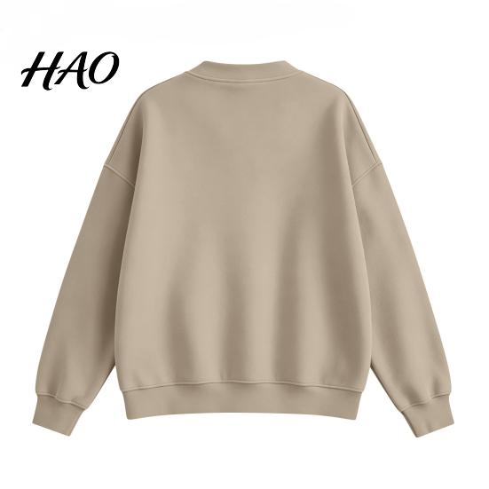 Fall Winter Top Women Button Front V-Neck Cardigan, Solid Color Oversized Sweatshirt with Relaxed Fit Cardigan Dual Pockets, Long Sleeve Casual Jacket