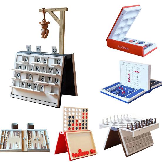 3D-печатная настольная игра Книга Виселица Четыре в ряд Морской бой Шахматная игра Подростки Взрослые Портативная Образовательная Складная Книга-игра Стратегическая игра