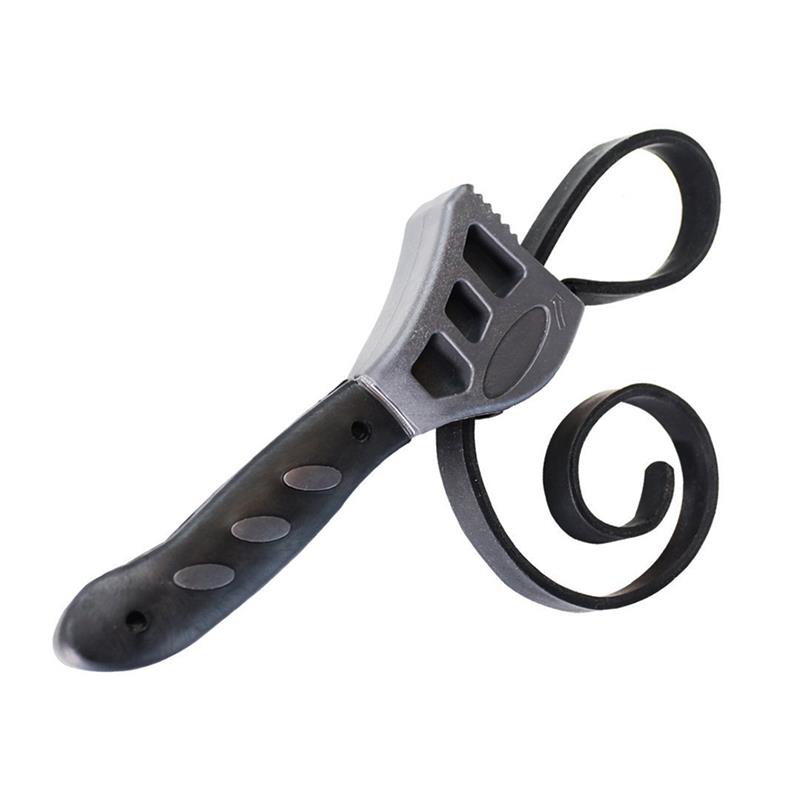 Universal 500mm Multitool Wrench Rubber Strap Adjustable Spanner for Any Shape Opener Tool Black Belt Wrench Auto Tools