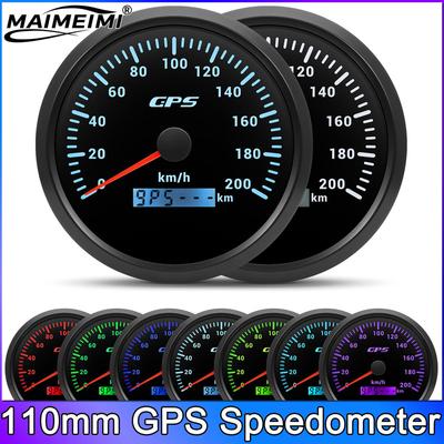 110-мм GPS-спидометр с GPS-антенной для 12В 24В Автомобиля Лодки Морской 30/60/80/120/200 КМ/Ч МИЛЬ/Ч Датчик скорости Одометр 7 цветов