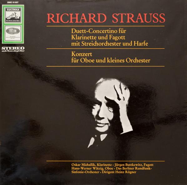 Виниловая пластинка RICHARD STRAUSS OSKAR MICHALLIK DuettConcertino Fr Klarinette Und SME91607 Electrola Германия Классика Б/у