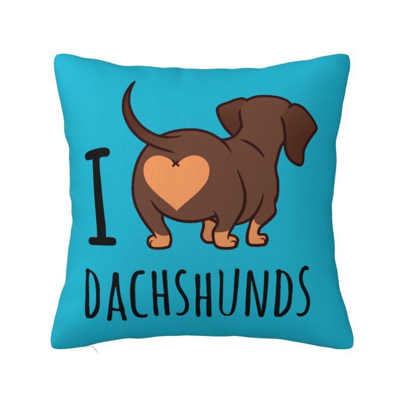 Dachshund Cushion Cover cm Soft Sausage Badger Wiener Dog Throw Pillow Case Bedroom Decoration Bedding Sofa Pillowslip