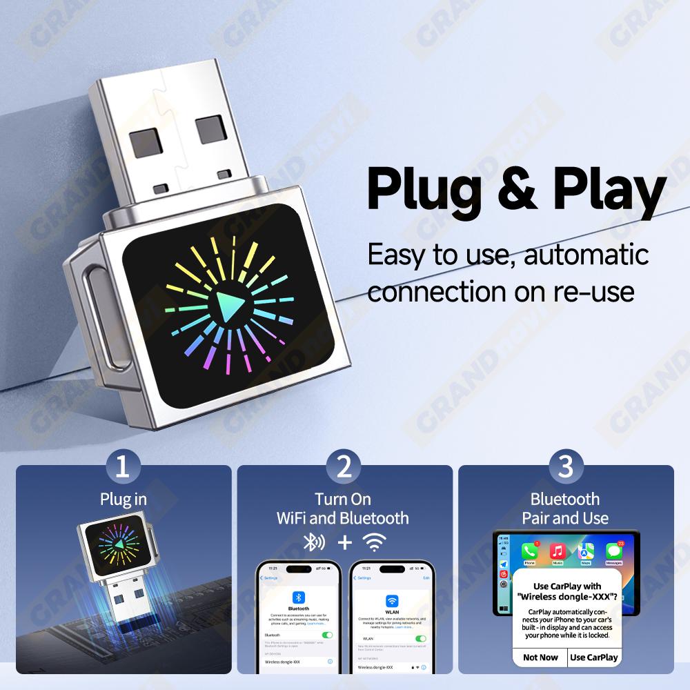 Универсальный 2-в-1 Беспроводной CarPlay Android Auto USB-адаптер Ключ Smart Mini Box Plug Play Для VW Toyota Nissan Honda Ford Benz