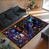 Space Cosmic Theme Crystal Velvet Rug Personalized Custom Name Text Soft Floor Mat Home Decor
