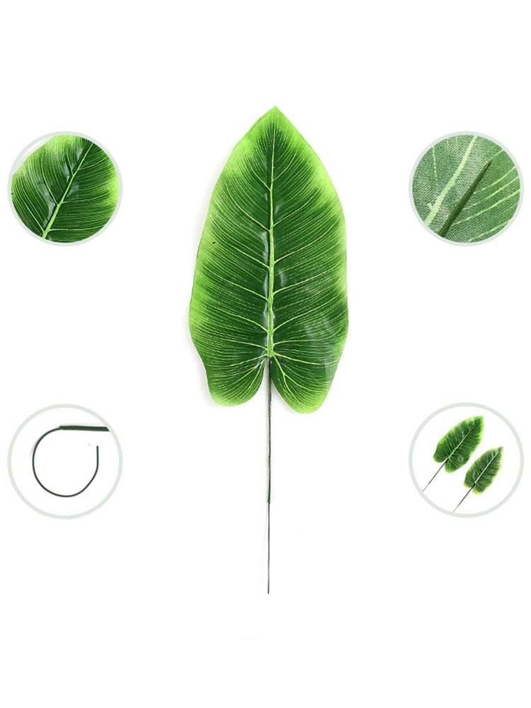 20 шт. искусственных растений, искусственные листья райской птицы, искусственные листья банана, тропический лист монстеры, искусственный лист пальмы, папоротник для акцента тропической зелени
