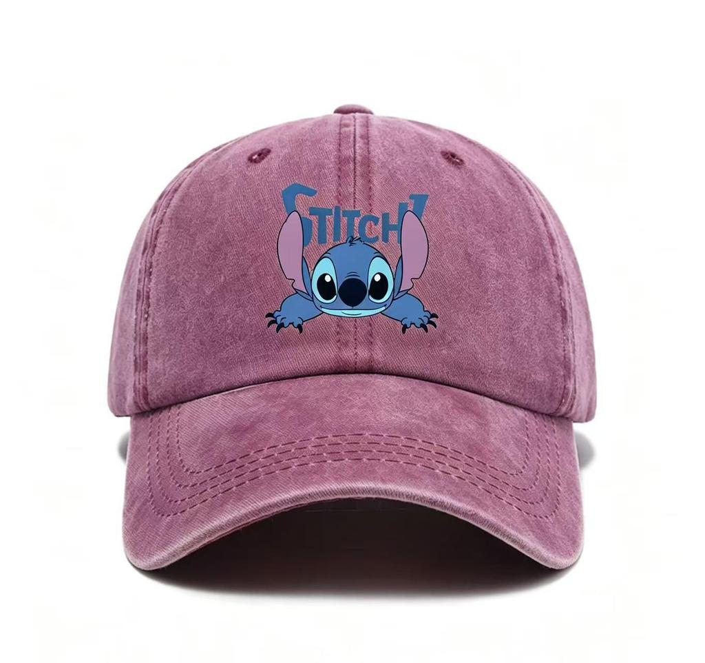 Cartoon Stitch Printed Baseball Cap Stitch Men's and Women's Personality Cap Sun Cap Outdoor Sun Protection Cap