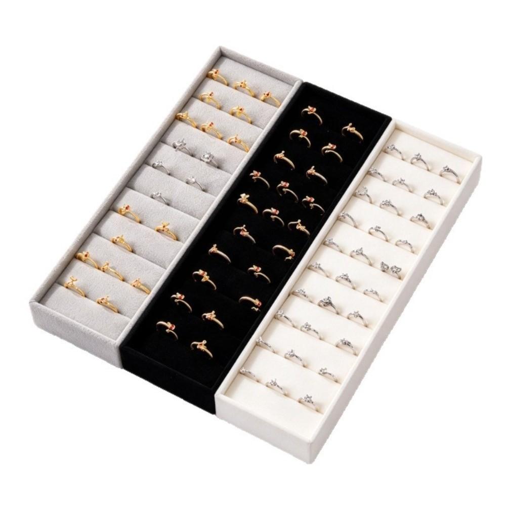 10 Slots Ring Holder Velvet Surface Jewelry Stand New Jewelry Display Tray Retail Showcase