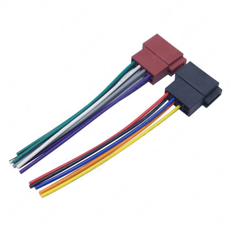 1 пара универсальных автомобильных стерео разъемов ISO-радио, кабель-адаптер для электропроводки, модифицированный жгут проводов