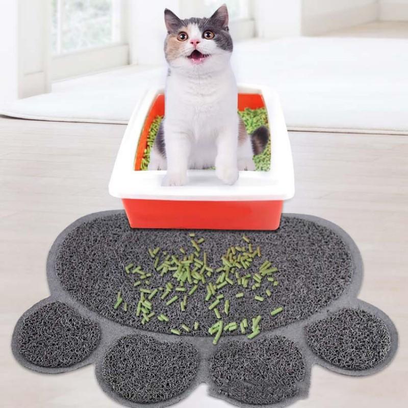 High Resilience Fiber Cat Litter Trapping Mat Waterproof Non-slip Pet Feeding Pad for Small Dogs Cats Accessories