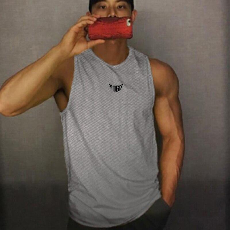 Muscleguys Мужская летняя футболка без рукавов для бодибилдинга, пляжная майка с принтом для серфинга, майка для тренажерного зала и фитнеса, удобный жилет для мышц