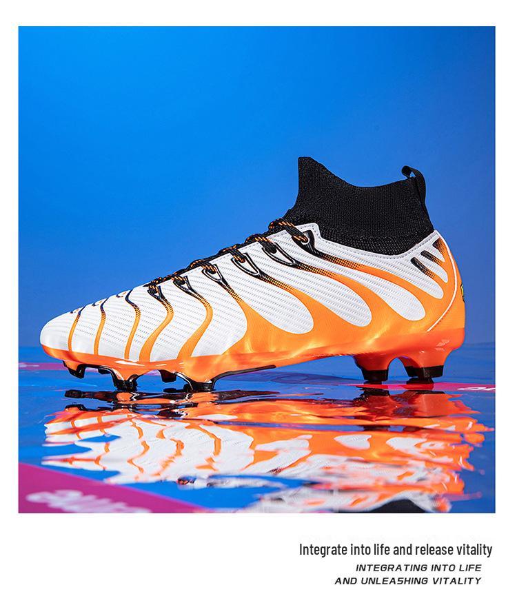 High-quality Anti-slip Breathable High-top Soccer Shoes for Adult Training & Competition