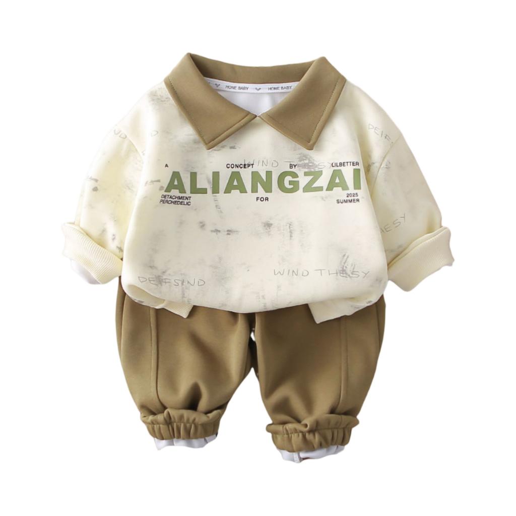 Детский повседневный комплект с длинным рукавом, удобные наряды для повседневной носки