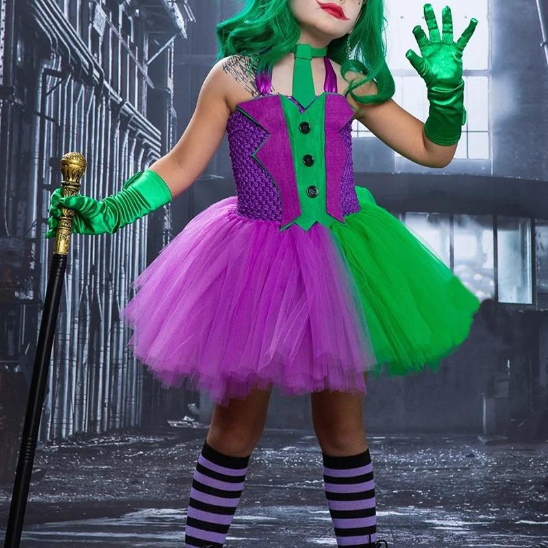 Детские Хэллоуин Платья для Девочек Тыква Привидение Лицо с Длинным Рукавом Платья для Девочек на Вечеринку