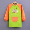 Kid's Waterproof Long-sleeved Reversible Painting Smock with Kindergarten Print - Protecting Clothes for Messy Activities.