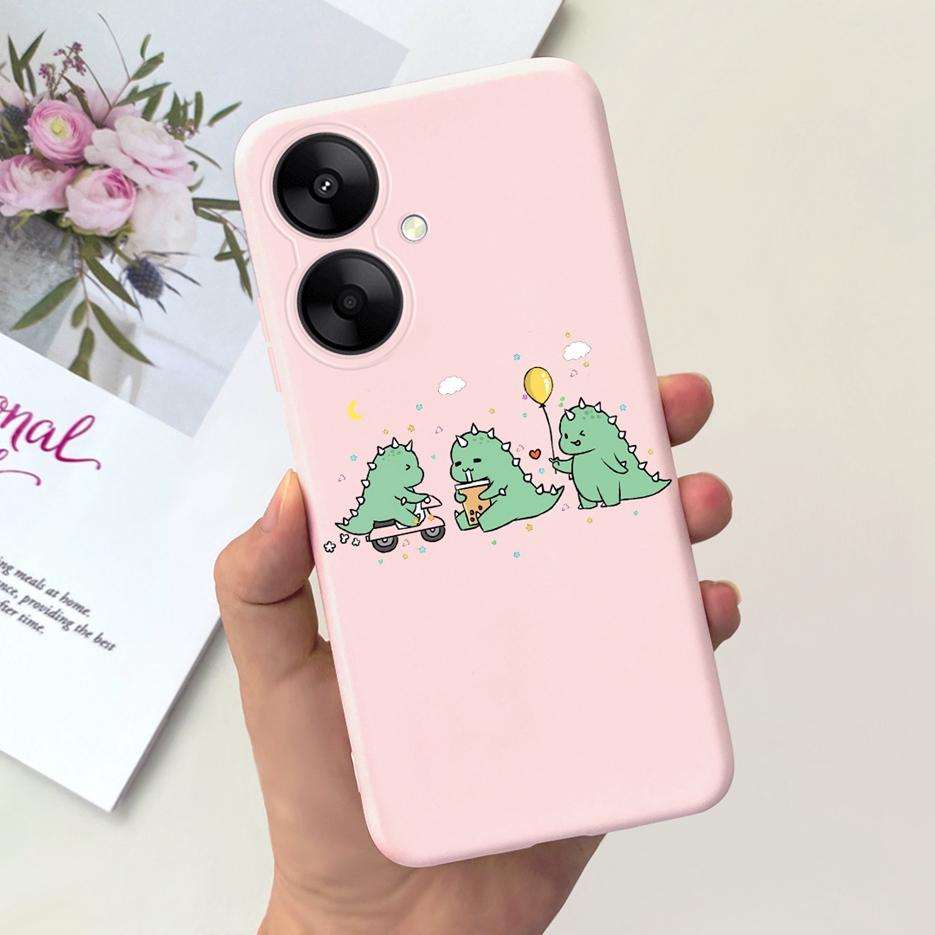 Чехол для Xiaomi Poco M6 Pro Милый Мультяшный Чехол Ударопрочный Силиконовый Чехол для Телефона Для Xiaomi Poco M6 PocoM6 Pro 5G Мягкие Fundas Coque
