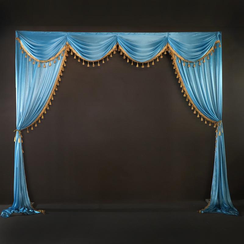 2M Свадебный фон занавеска гирлянда для вечеринки балдахин драпировка панель свадебный фон занавес балдахин сценический фон декор драпировка