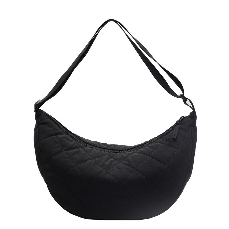 Простая сумка через плечо из нейлоновой ткани, стеганая сумка-пельмень, повседневная сумка через плечо для мужчин и женщин