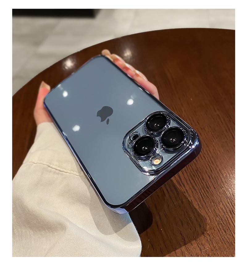 Роскошный гальванизированный защитный чехол для iPhone 17 16 11 12 13 14 15 Pro Max Xs XR Max 7 8 Plus SE2020 Мягкая прозрачная крышка