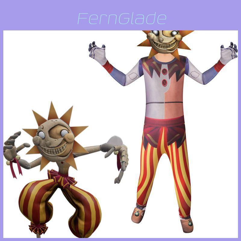 Sundrop Fnaf Костюм клоуна для косплея Боди Маска для мальчиков и девочек Идеально для вечеринок и коллекционеров