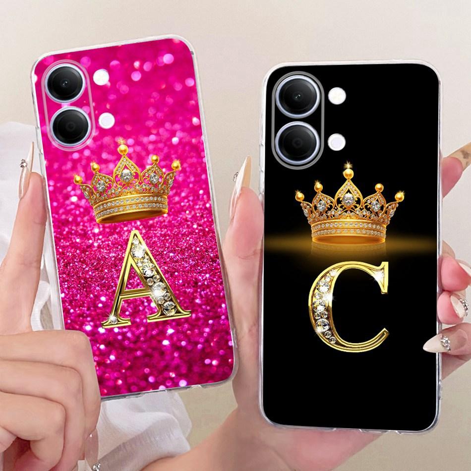 Для Vivo Y05 Y11d 2026 Модный чехол для телефона с буквой и короной Для Vivo Y11D Y05 4G Мягкие силиконовые TPU чехлы
