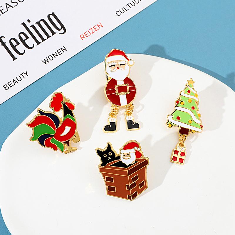 1 шт., милая рождественская елка, веселый мультяшный значок, Рождественская брошь, подарки, одежда для женщин и мужчин