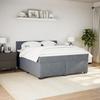 Maison Exclusive - Sommier à lattes de lit et matelas Gris foncé 180x200cm Velours