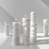 Pillar Candle Mold for DIY Candle Plaster Ornament Home Decor 3D Scented Candle Silicone Molds Non-stick Easy To Demold